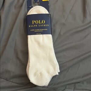 NWT 3 pairs Polo by Ralph Lauren Men's Classic Cream Socks